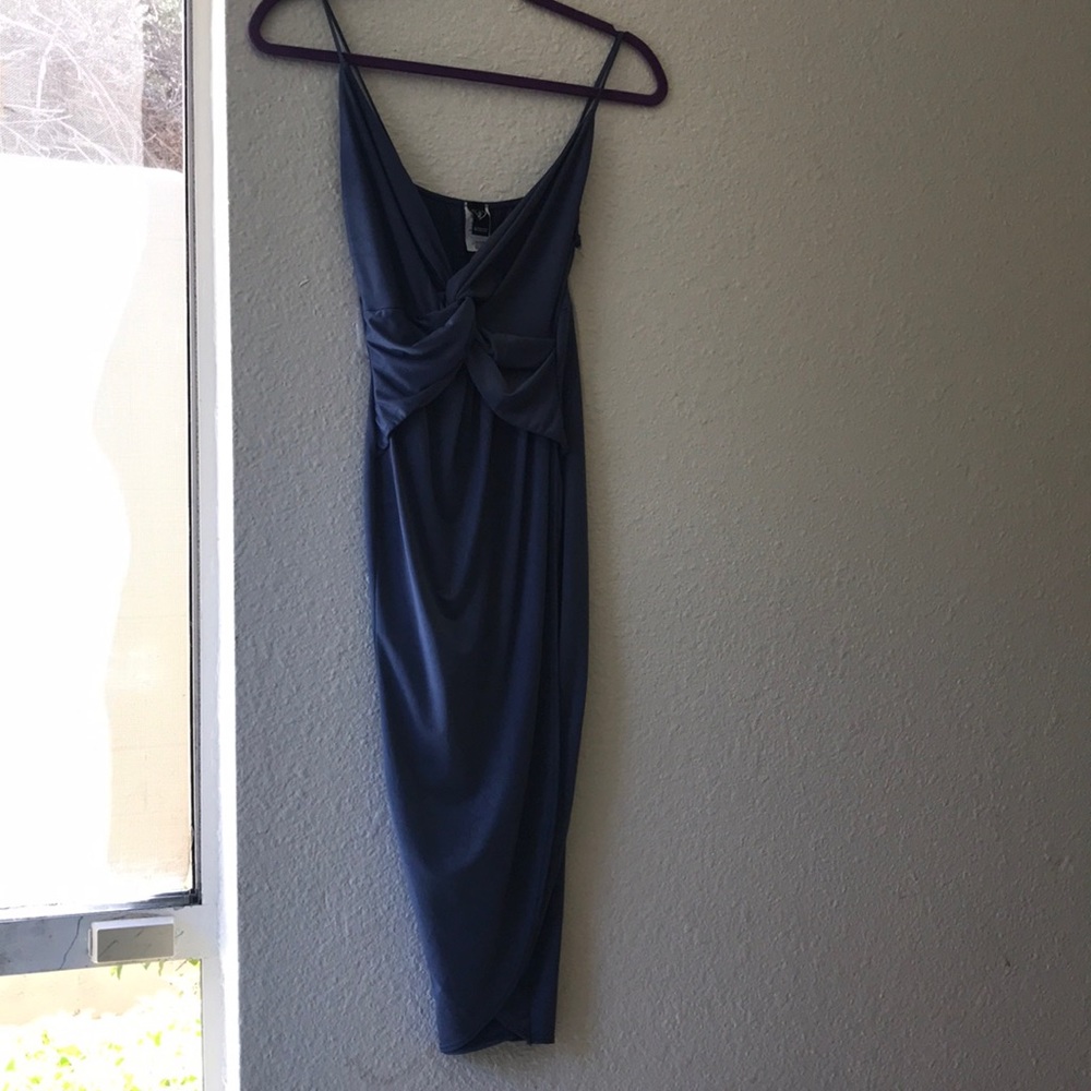 denim blue knot dress